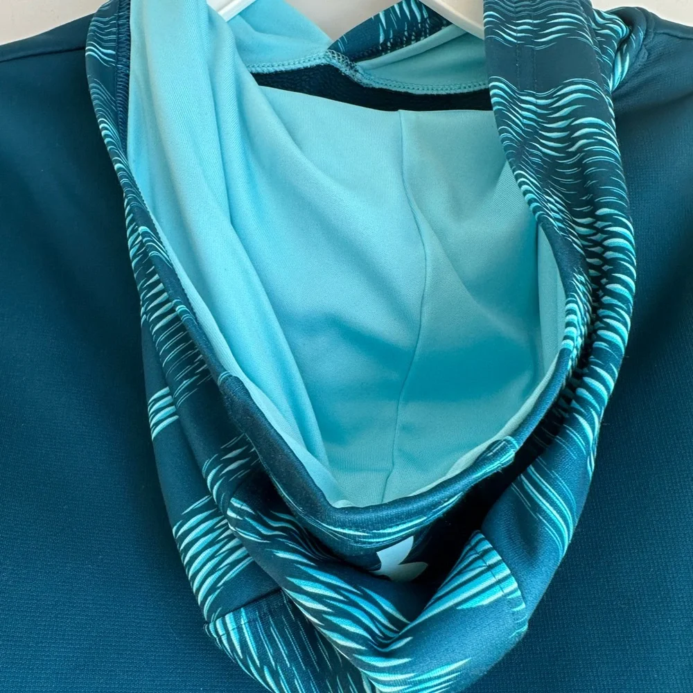 Under Armour Kids Hoodie Sweatshirt Size M Turquoise Blue - Picture 12 of 16